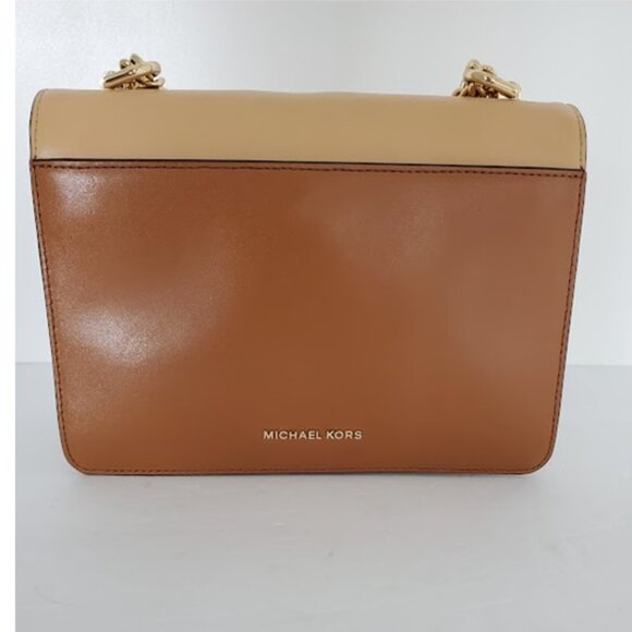 Michael Kors Jade Large Neutral Tri-Color Leather Crossbody - Picture 5 of 15